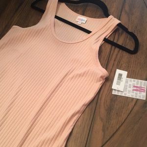 Pink Ribbed Lularoe Dani Dress